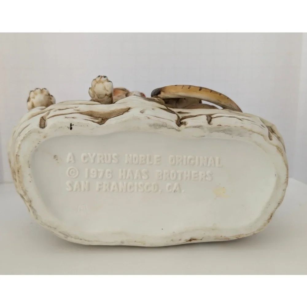Vintage 1976 Cyrus Noble Mountain Lion Cougar Cubs Whiskey Decanter 145/894 Haas